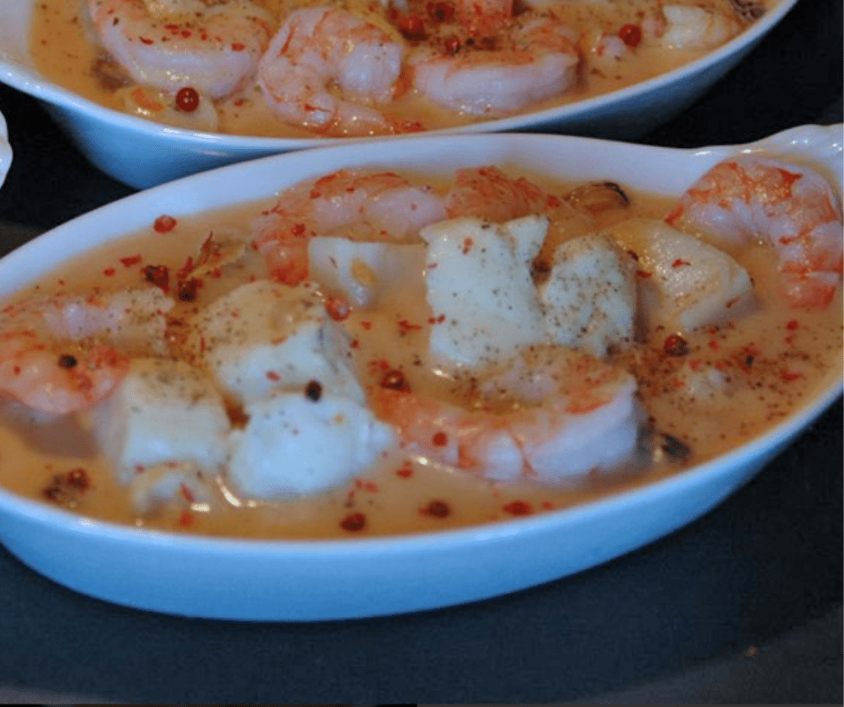 Cassolette de Fruits de mer à la crème fraîche et vin blanc – Recettes Plat