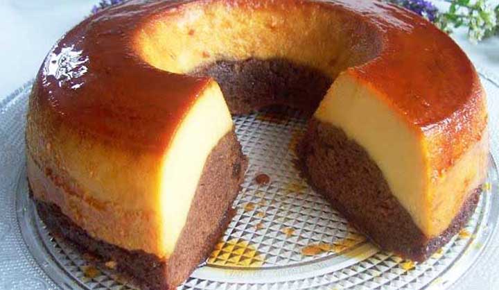 G teau De Semoule Au Caramel Et Chocolat Recettes Plat